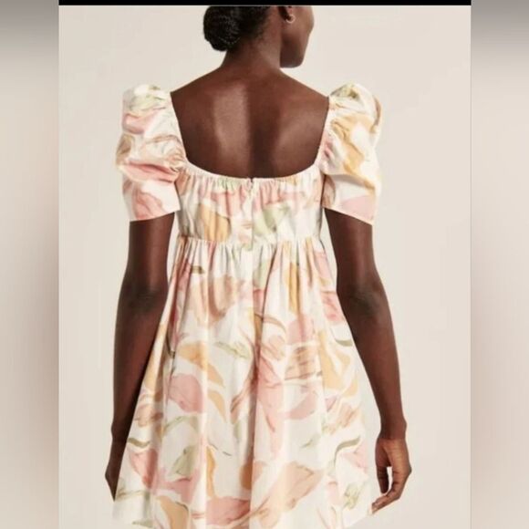 Abercrombie and Fitch Keyhole Babydoll Dress floral size XSP - Picture 2 of 10